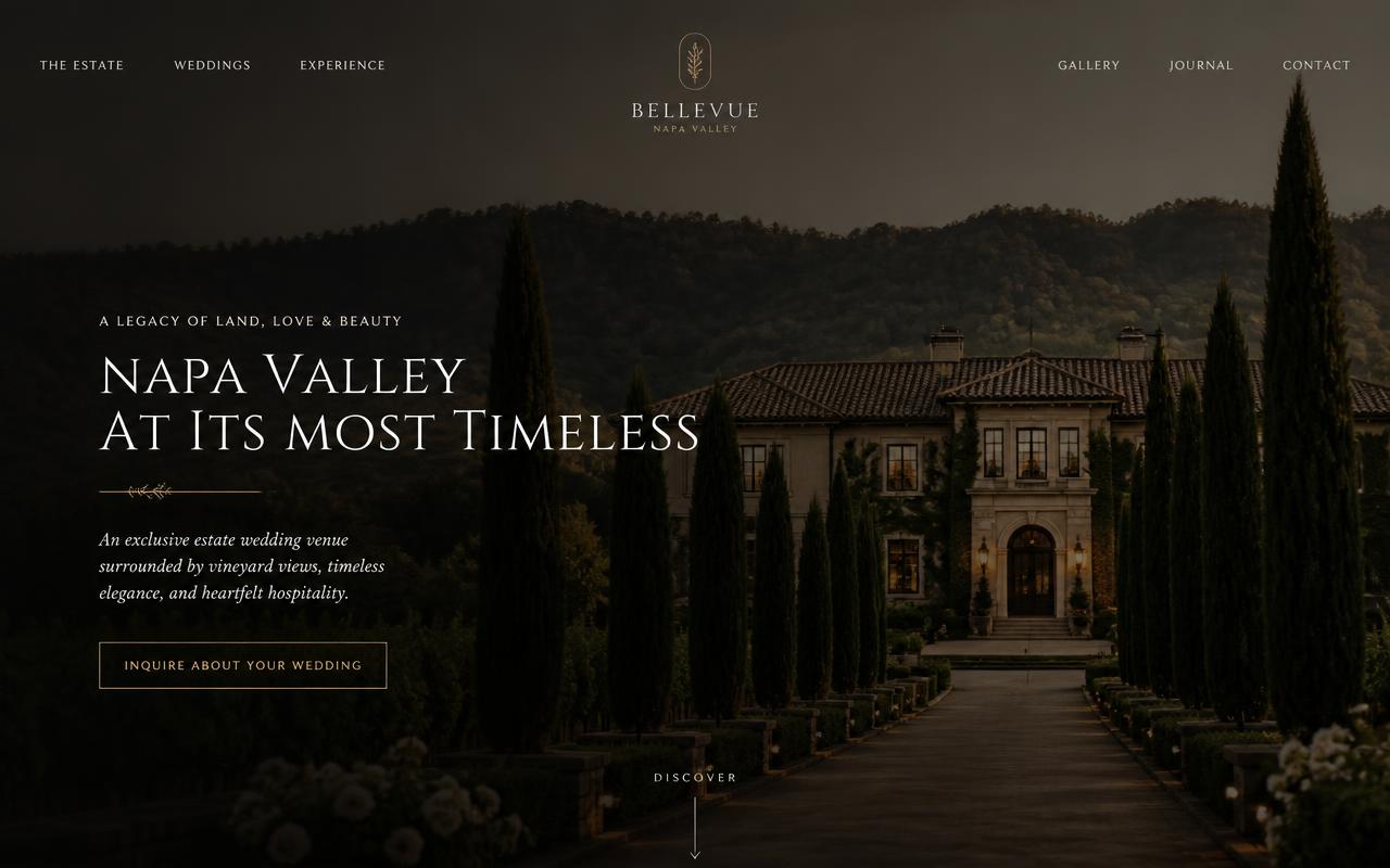 The Beaumont Estate website design by Venue Igniter