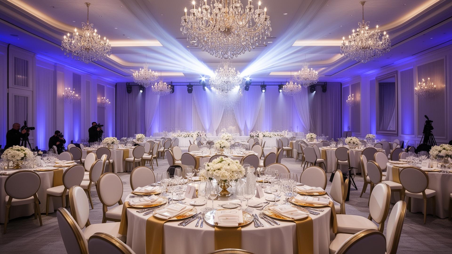 Modern banquet hall setup