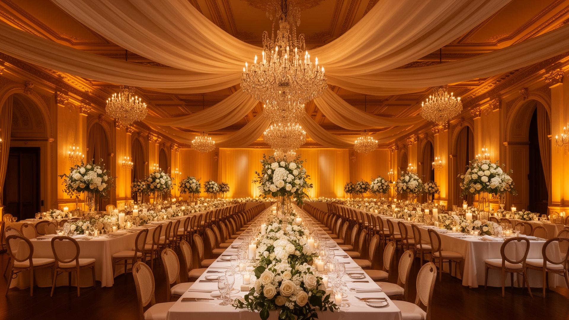 Elegant wedding venue ballroom