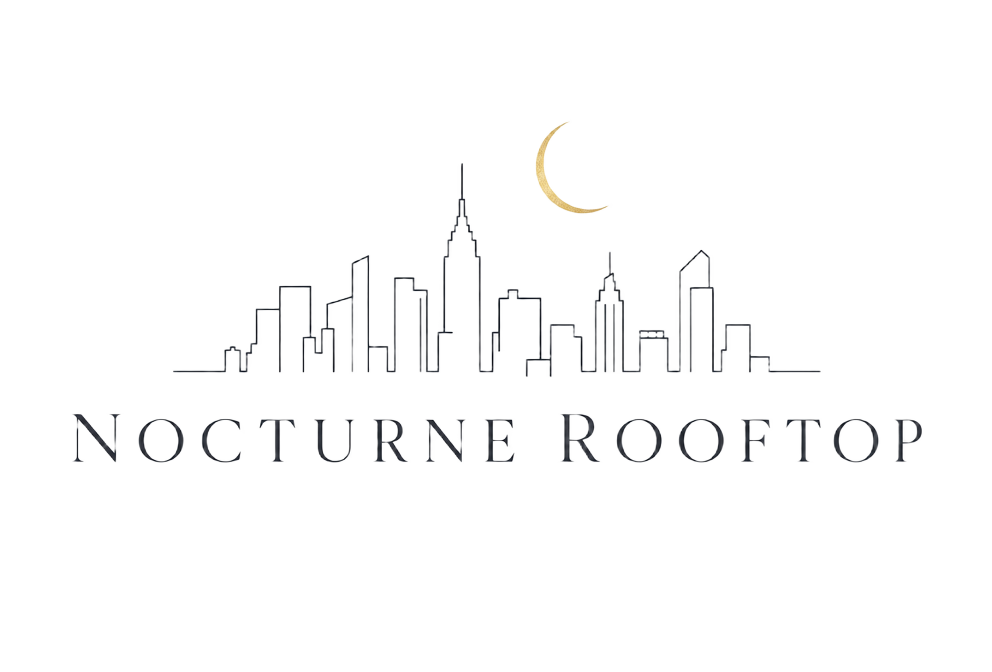 Nocturne Rooftop venue logo design
